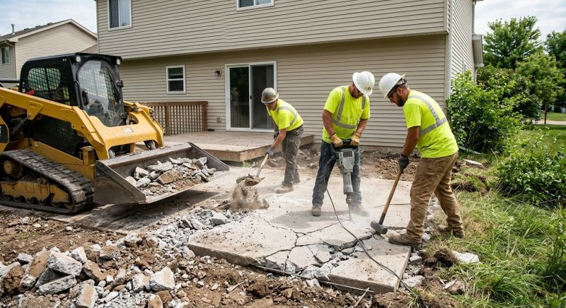 Patio Slab Demolition in Bergen County, NJ